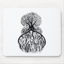 TREE of LIFE - black & white mousepads