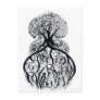 TREE of LIFE - black & white Postcard