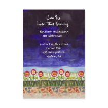 Tree of Life Doves Bar Bat Mitzvah Reception Card Announcement