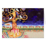 Tree of Life Doves Bar Bat Mitzvah Thank You Card