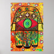 Tree Of Life Hamsa Poster