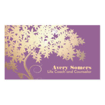 Tree of Life Health and Wellness Purple Business Card