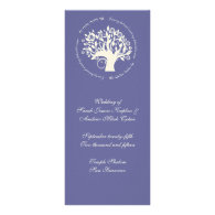 Tree of Life Jewish Wedding Ceremony Card Purple Personalized Invite
