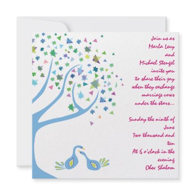Jewish Wedding Pictures on Jewish Wedding Symbol On Wedding Invitations