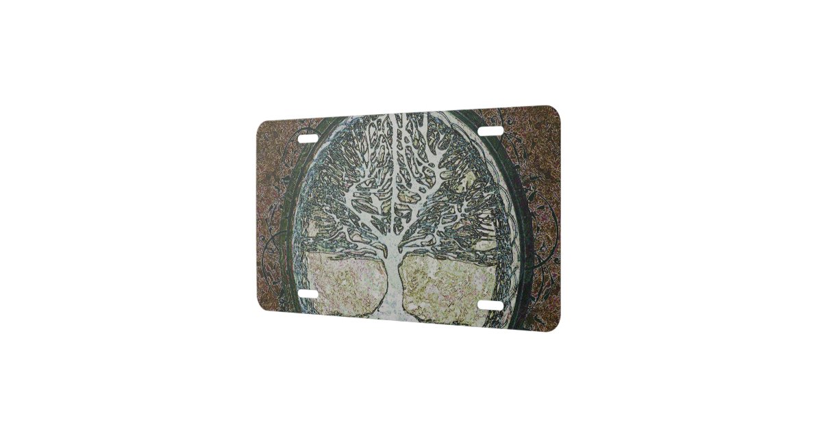Tree of Life License Plate Zazzle