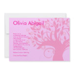 Tree of Life Pink Bat Mitzvah Invitation Sweet 16