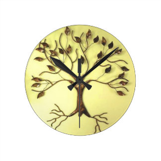 TREE OF LIFE ROUND WALLCLOCK