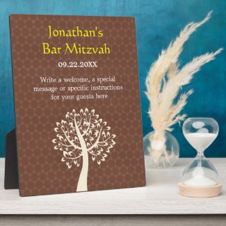 Tree of Life Star of David Bar-Bat Mitzvah Plaques