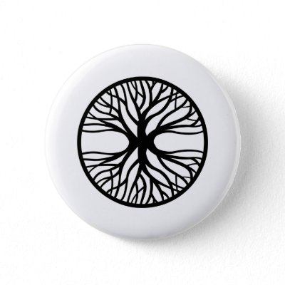Tree Of Life Tattoo Pinback Button by WhiteTiger LLC Tree Of Life Tattoo