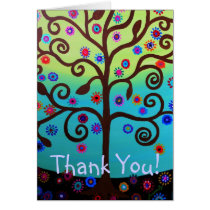 Tree of Life Thank You Card cards
