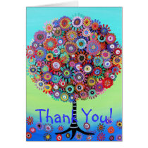 Tree of Life Thank You Card cards