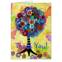 Tree of Life Thank You Card cards