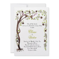 Tree of life wedding announcement, vertical