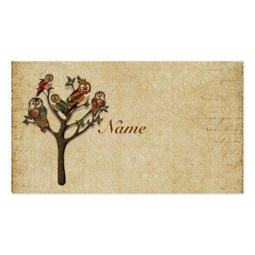 Tree of  Owls Business Card/Tags (back side)