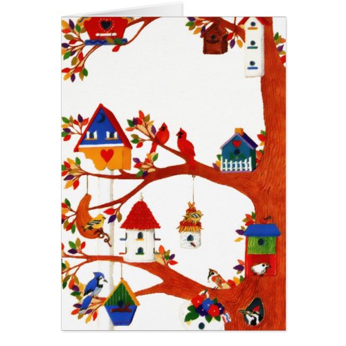 Tree of Woodpeckers card