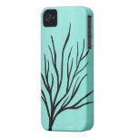 Tree on Mint Background Design iPhone 4 Case