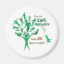 Tree One Ancestor Fridge Magnet