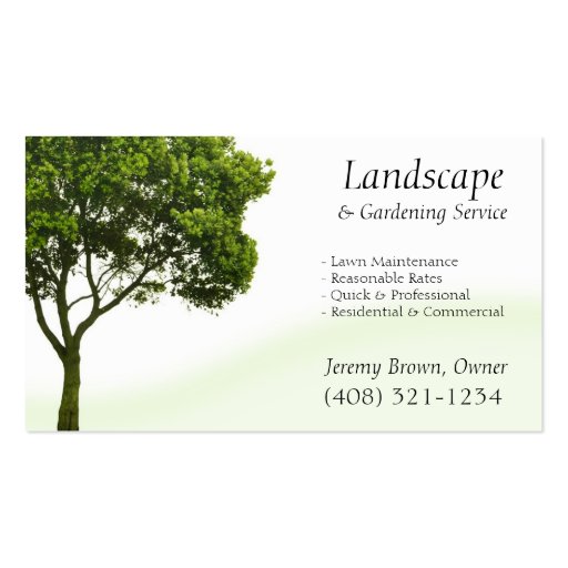 Lawn Care Business Card Templates