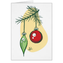 Tree Ornaments holiday card by Madsahara cards