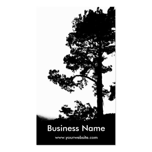 Tree Over Hill Business Card Template (front side)