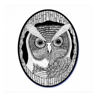 Tree Owl Canvas Print print