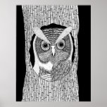 Tree Owl Poster posters