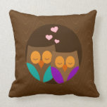 Tree Owls Throw Pillow