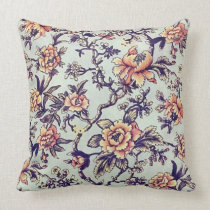 Tree Peony Retro Floral pillow pillows