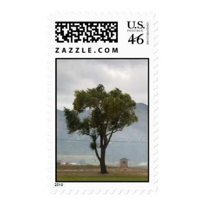 tree postage stamp by rednecknotek