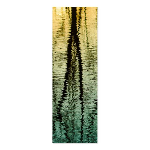 Tree Reflection Abstract Bookmarks Business Card Template (back side)