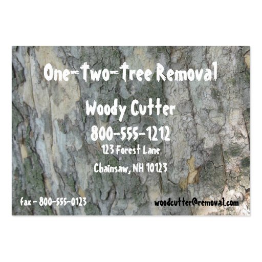 Tree Removal Large Business Cards (Pack Of 100) Zazzle