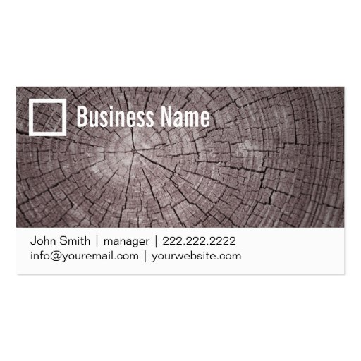 Tree Rings Close-up Photography Business Card