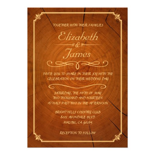 Tree Rings Wedding Invitations