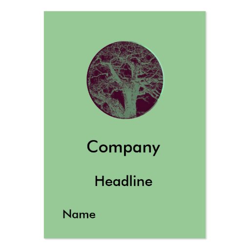 Tree -Round- Profile Card Business Card Templates (front side)