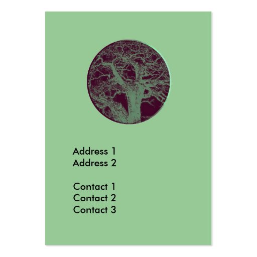 Tree -Round- Profile Card Business Card Templates (back side)