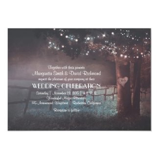 Tree Rustic Summer Outdoor Wedding invitation