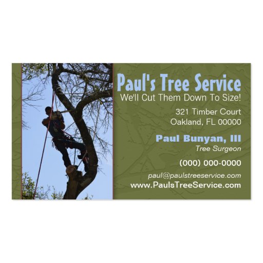 Tree Service Business Card