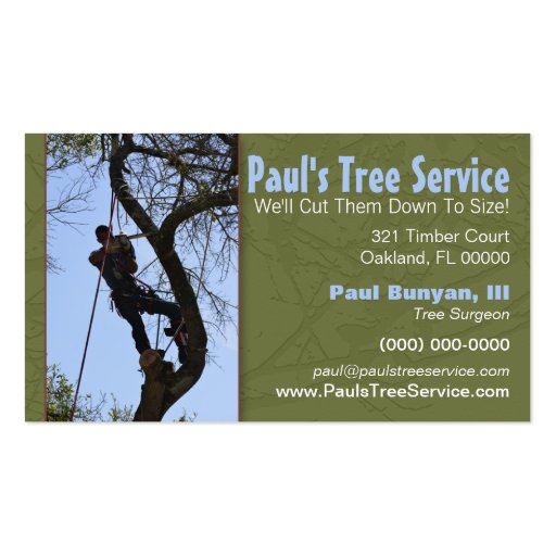 Tree Service Business Card Zazzle
