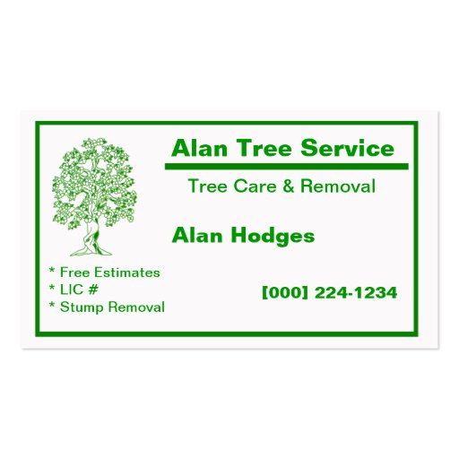 Tree Service Business Card