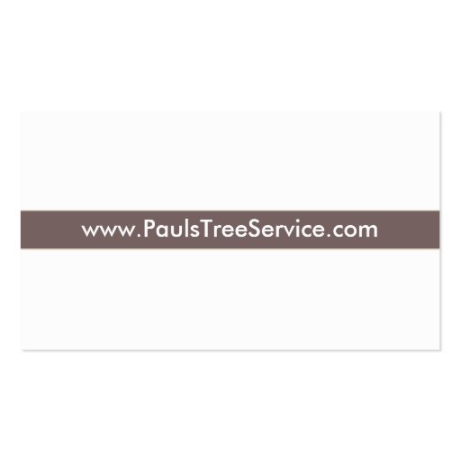 Tree Service/Firewood Business Card (back side)