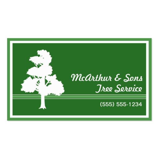 Tree Services Nursery Center Landscaping Business Card (front side)