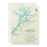 Tree Silhouette Bridal Shower Invitation (aqua)