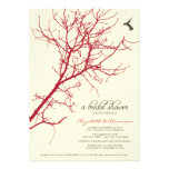 Tree Silhouette Bridal Shower Invitation (crimson)