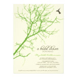 Tree Silhouette Bridal Shower Invitation (lime)