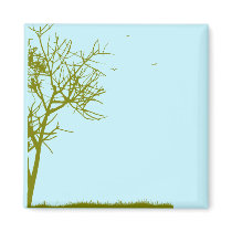 tree silhouette magnets