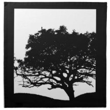 Tree Silhouette Printed Napkins
