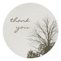 Tree Silhouette - Thank You Sticker by AJsGraphics Tree Silhouette - Thank You Sticker