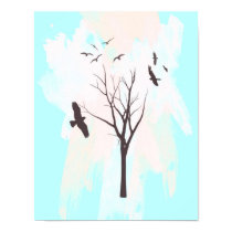 Tree Silhouette With Birds - Poster Print by Itayasdesigns Tree Silhouette With Birds - Poster Print