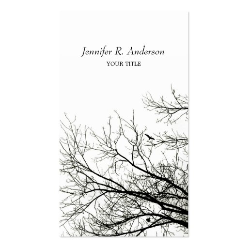 Tree Silhouettes business card (front side)