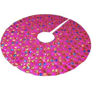 Tree Skirt Polka Dots Sparkley Jewels